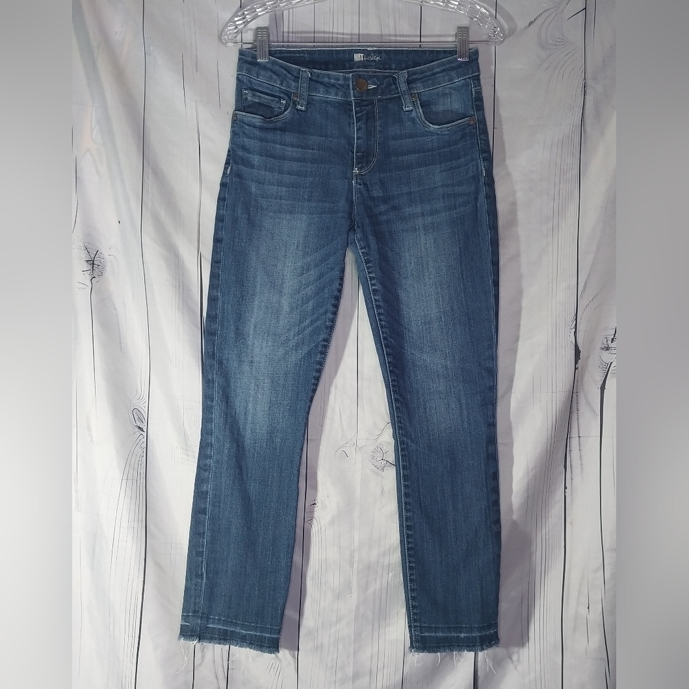 Kut From The Cloth High Rise Classic Women's Raw Hem Skinny Jeans Size 2